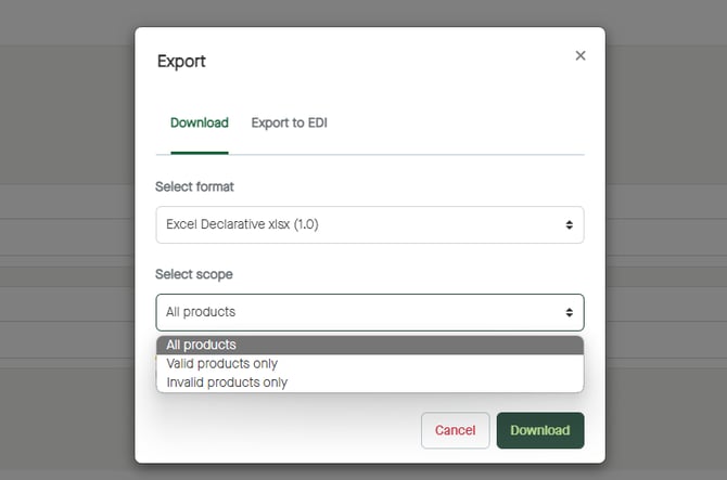 Menu_Products_Publications_Options_DownloadExportToEDI_Export_Scope_All