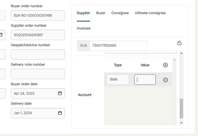 Menu_Finance_InvoiceDraft_Draft_Header_Supplier_Edit_Editable_Account_AddAccount_Added_IBAN_Value