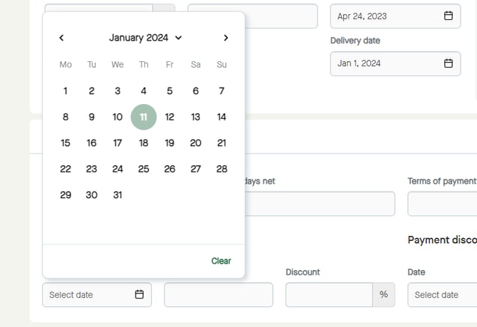 Menu_Finance_InvoiceDraft_Draft_TermsOfPayment_PaymentDiscount_Date_SelectDate_Day